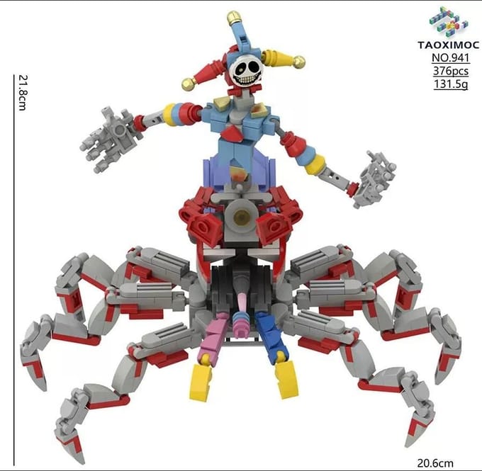 Moc Bobble Game Time 5 Joker Spidert Bouwsteen Assemblage Kleine Deeltjes Figuur Model Ornament Handgemaakt Speelgoed gray