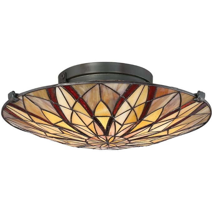 Bohemian Plafondlamp - Steady Lighting - Glas - Bohemian - E27 - L: 42.1cm - Voor Binnen - Woonkamer - Eetkamer - Brons