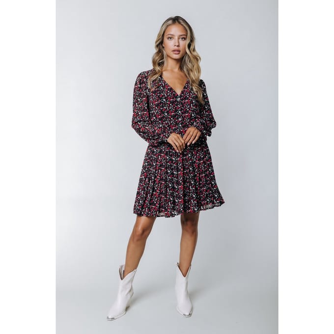 Colourful Rebel  - Maat S - Olsa Mini Flower Mini Dress Dames Jurk