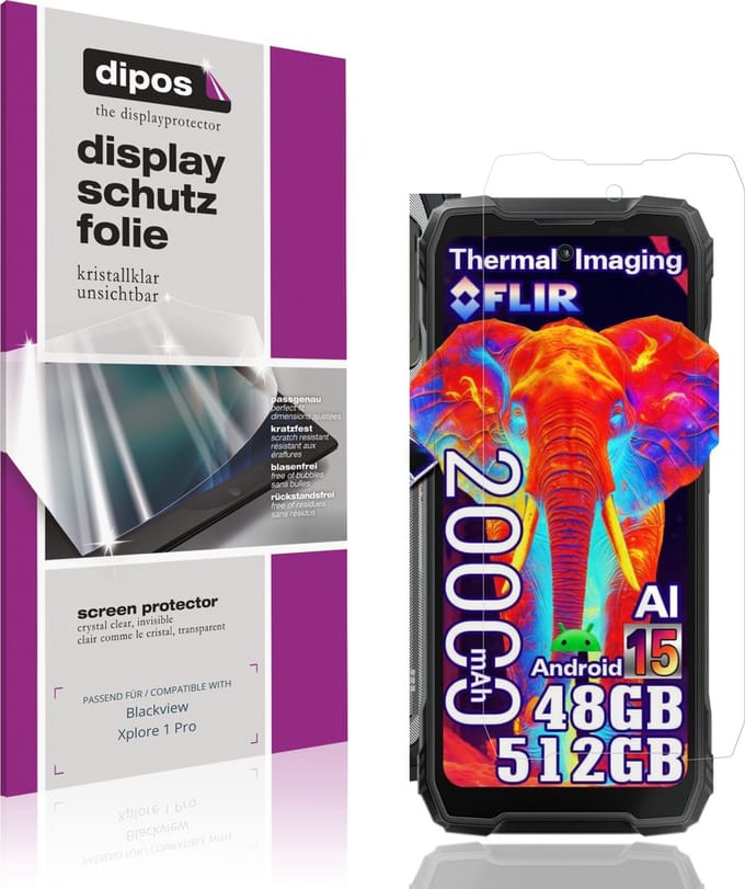 dipos – 4x Beschermfolie geschikt voor Blackview Xplore 1 Pro | Krasbestendige & heldere Screenprotector Ultra-Thin
