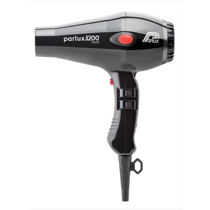 Sèche-cheveux - PARLUX 3200 Plus - 1900W - Débit d'air 71m3/h - 4 températures - 2 vitesses - Noir noir