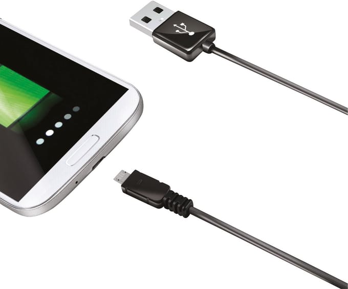 Celly Datakabel USB-A naar micro USB - 1 Meter - USB 2.0 - Zwart