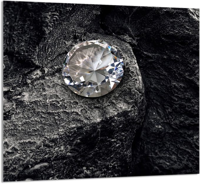 TMK ArtDeko Diament - Snijplank - Glas - 65x60cm - Veilige Montage