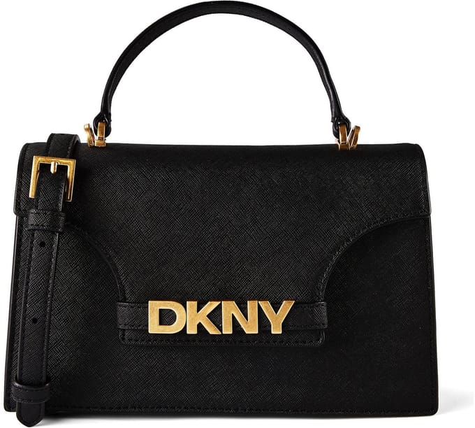DKNY Avril Handtas Leder 24 cm - Dames - black-gold