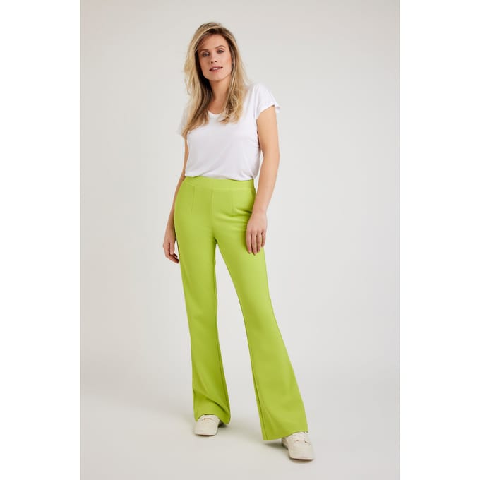Corel - Dames Broek Boa Flare Pants - Groen - Maat 38