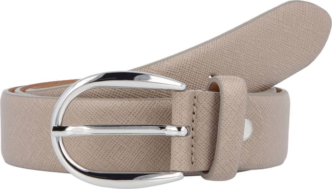 Vanzetti Leren riem Classics 30mm Cambered Leather Belt W100 Taupe grijs