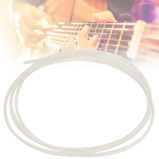 Gitaar Randstrip Wit Parelmoer Kleur Decoratielijn Materiaal Instrument Accessoires white