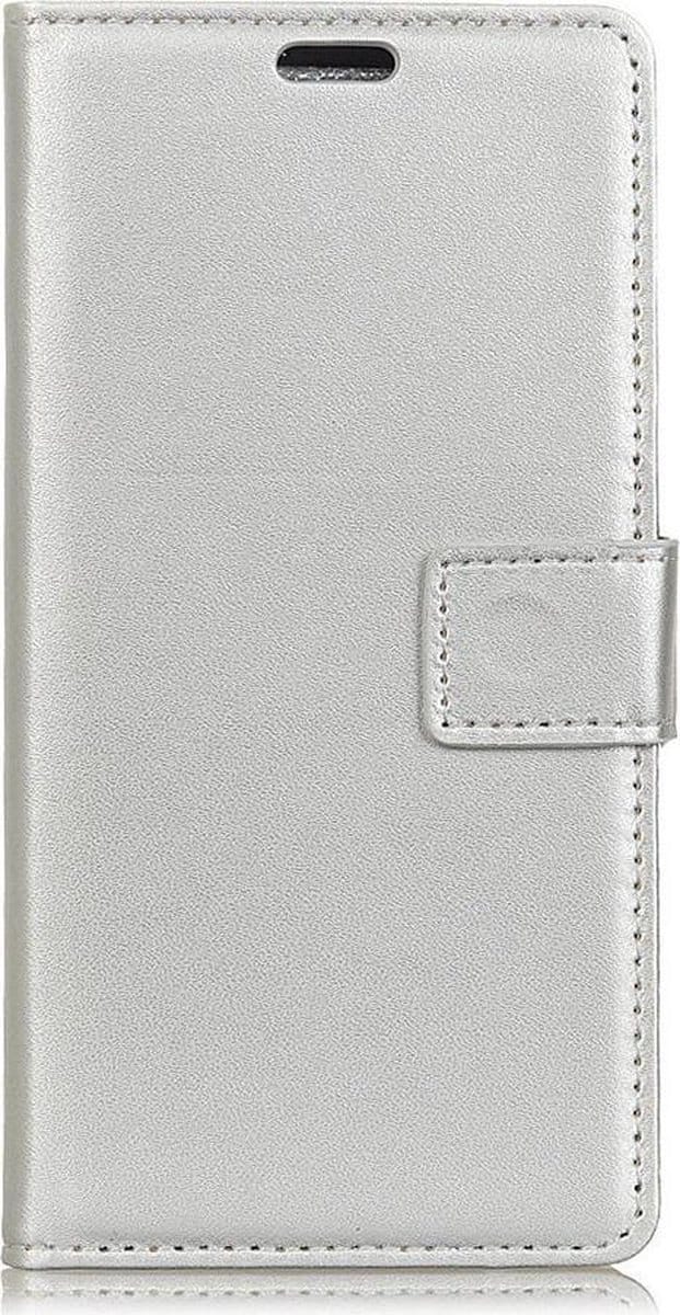 Shop4 - Nokia 3.1 (2018) Hoesje - Wallet Case Business Zilver