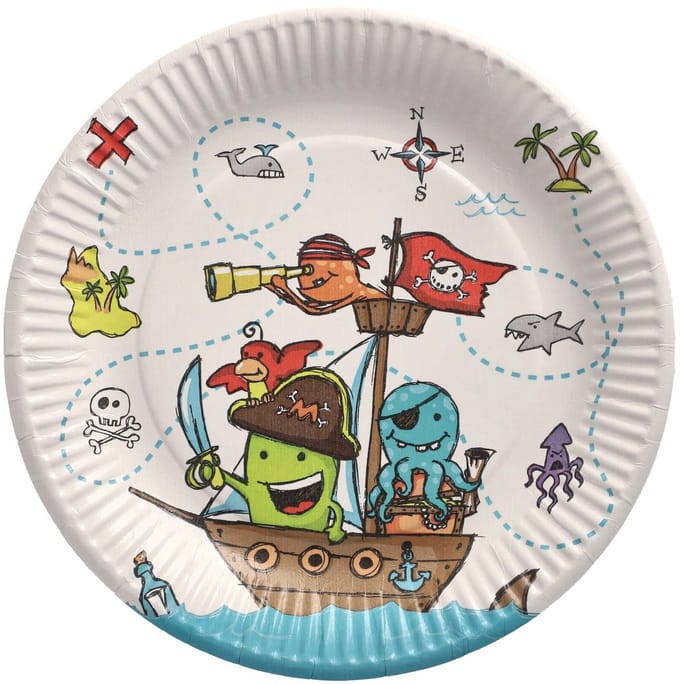 Borden Pirate Crew karton Ø23cm