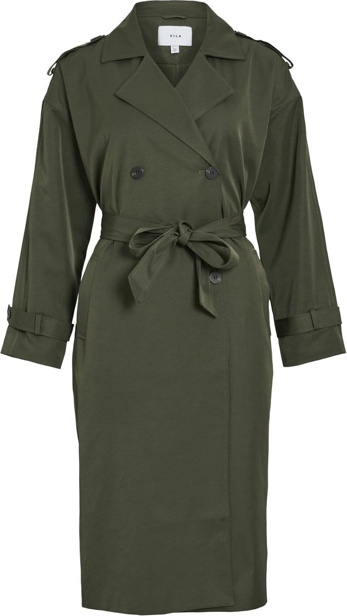 VILA - VIADDISON L/S LONG TRENCHCOAT - NOOS - Dames - Gewatteerde jassen