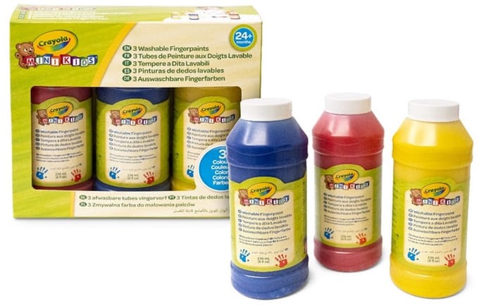 Crayola vingerverf set - primaire kleuren - 3 flessen 237 ml.