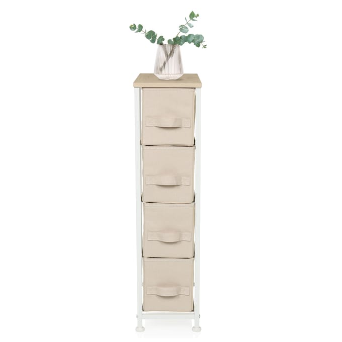 Kast FOLDRESS S 20x48x75cm 4 vakken beige hjh LIVING