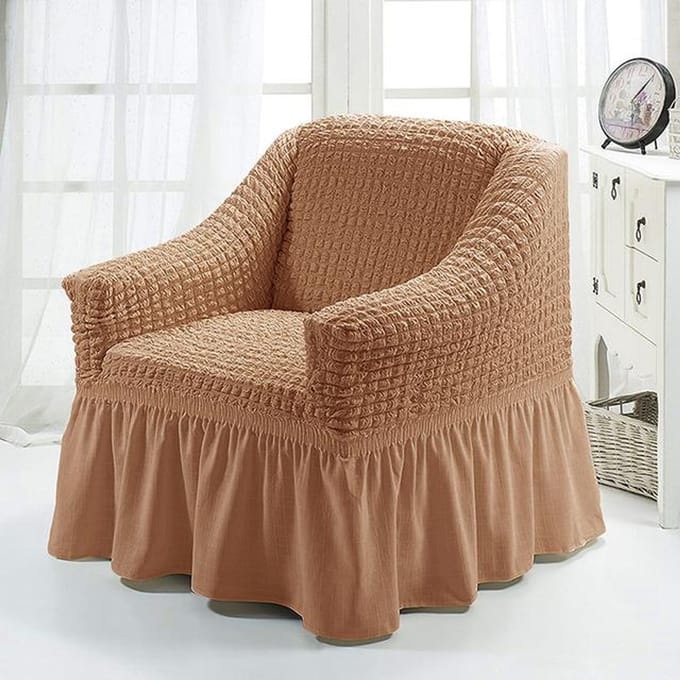Effen kleur elastische bankhoezen voor woonkamer Stretch enkele stoel hoezen slaapbank hoes L-vorm fauteuilbeschermer 1-Seat-S- 90-140cm