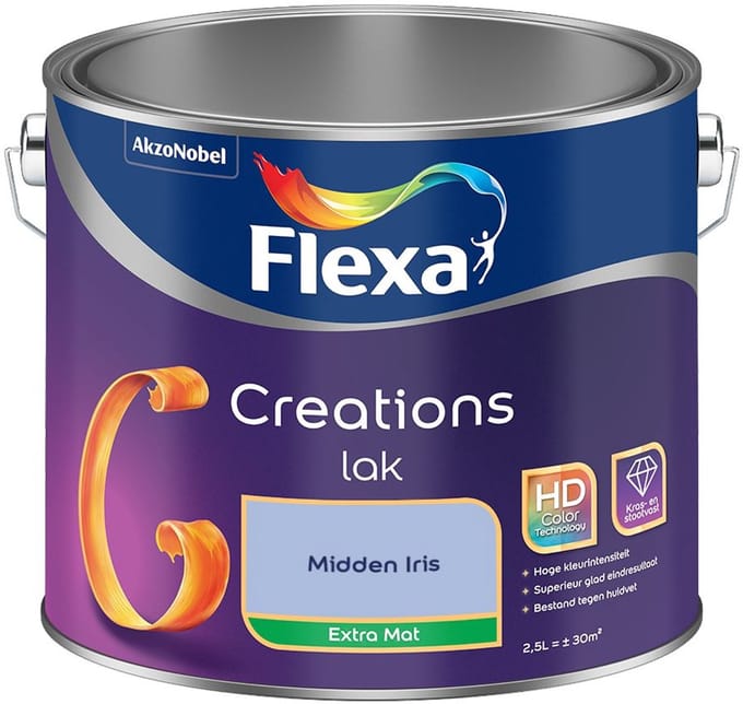 Flexa - Creations Lak Extra Mat - Midden Iris - Mengverf - 2,5 L