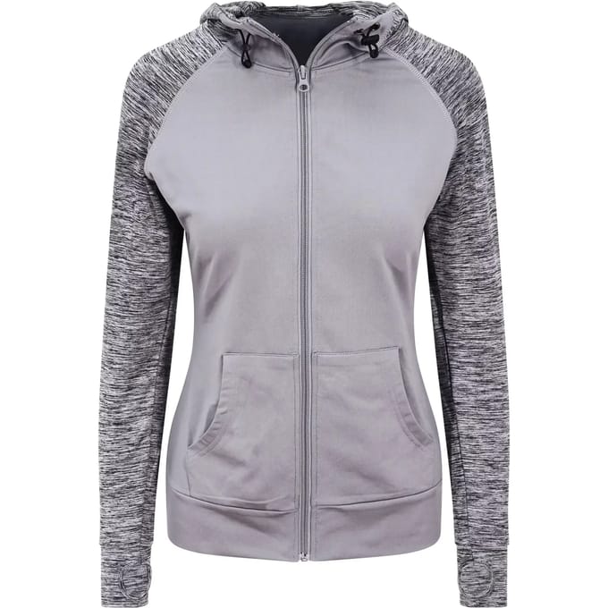 Contrasterende dames sweatshirt met rits Just Cool Zoodie