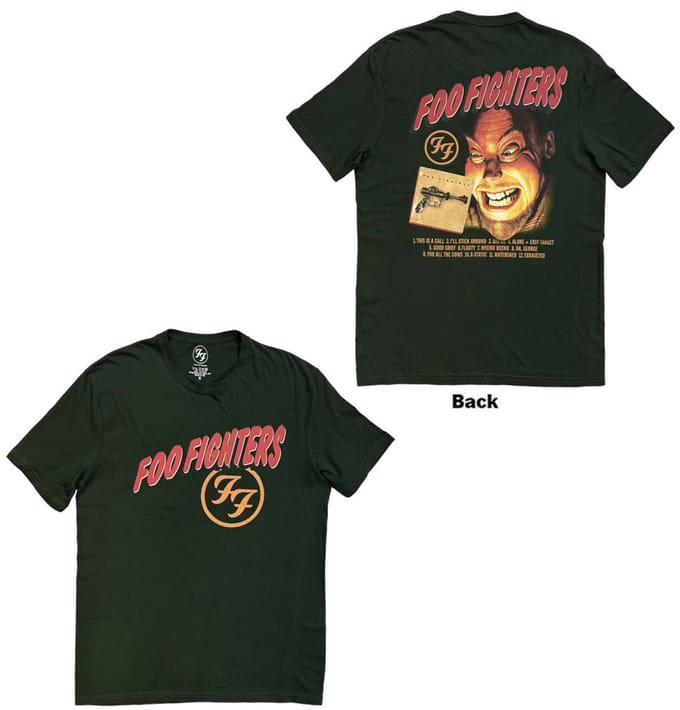 Foo Fighters - Exhausted Heren Tshirt - M - Groen