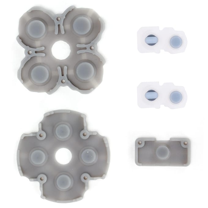 Controller Siliconen Geleidende Rubberen Pads Handvat Knoppen Reparatie Vervangingsonderdeel voor PS5 gray