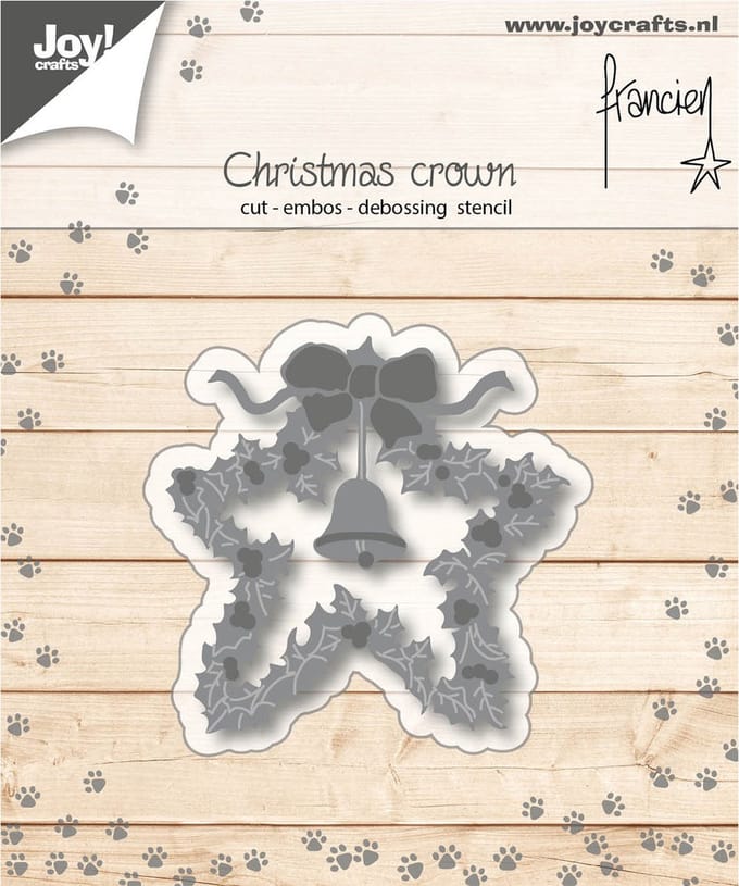 Joy!Crafts Stencil - Stans-embos-debosmal Kerstkrans