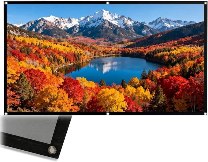 Projectiescherm - Filmscherm - Thuisbioscoop Creëren - Kreukvrij Polyester - 50-130 inch - Wit