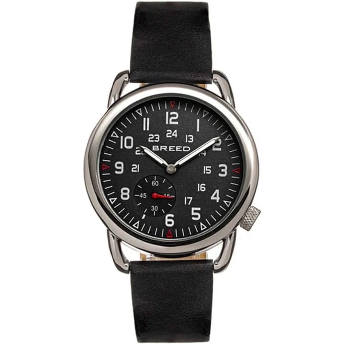 Breed Regulator lederen band horloge met tweede sub-wijzerplaat