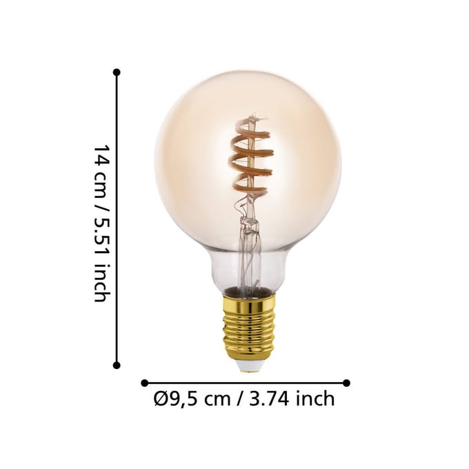 EGLO connect.z  Smart LED Lamp - E27 - Ø 9,5 cm - Instelbaar wit licht - Dimbaar - Zigbee