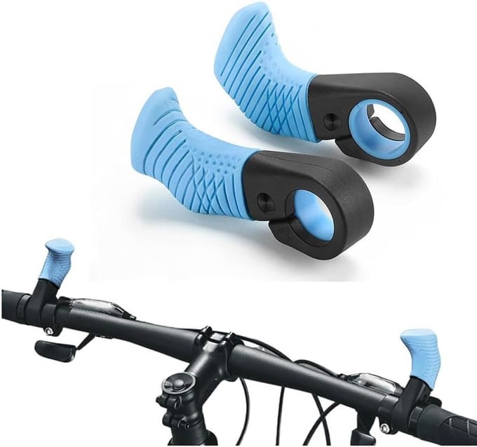 Fietsstuur Handvatten - Extra Stuur - Lange Ritten - Ergonomisch Ontwerp - 222 mm - Zwart