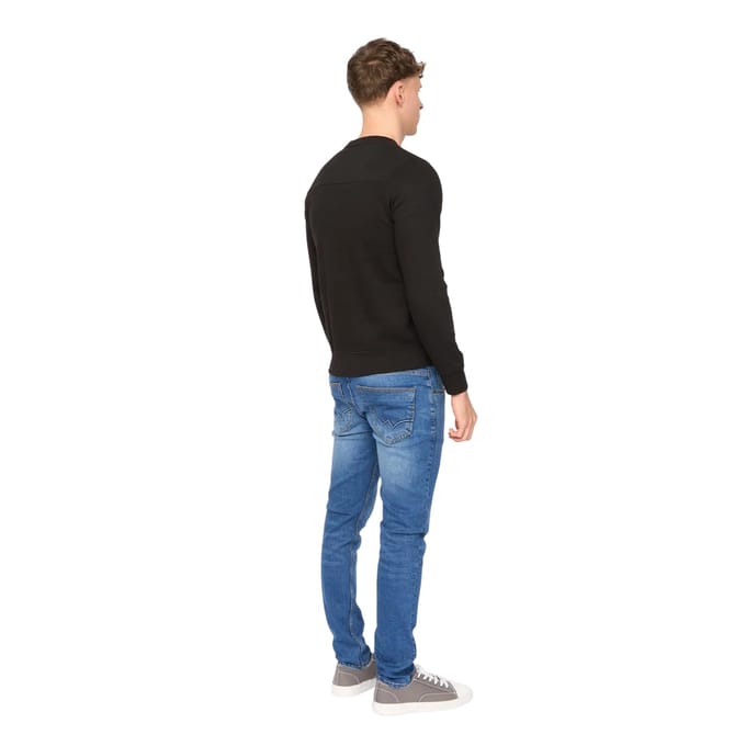 Duck and Cover Heren Stoneham Crew Neck Sweatshirt (Zwart)