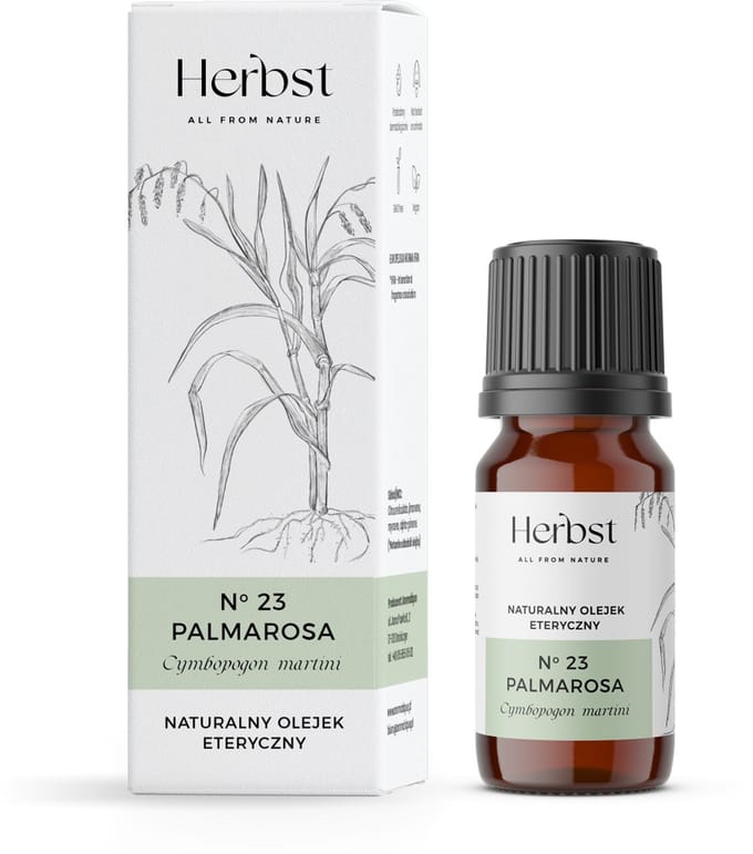 Aromatique - Palmarosa Etherische Olie - 10ml - Bloemig - Citrus - Rozen- en Geraniumgeur