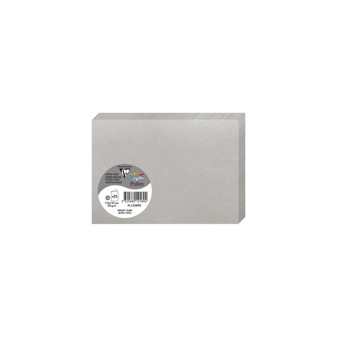 Stuifmeel van Clairefontaine dubbele kaart C6, zilver