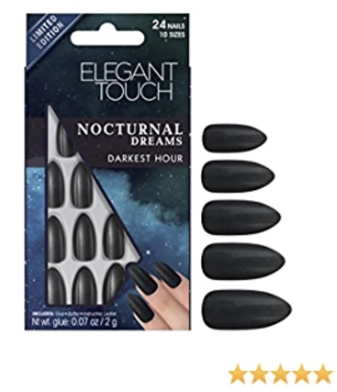 Elegant Touch Kunstnagels Darkest Hour 24 Stuks+Lijm