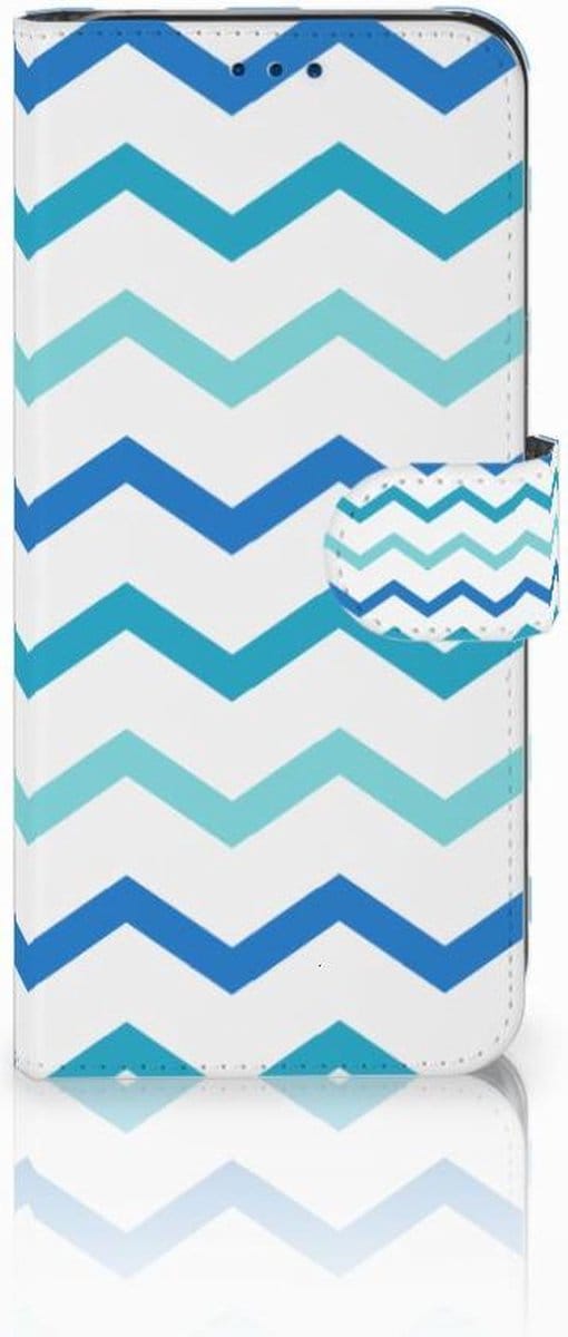 Samsung Galaxy S8 Telefoon Hoesje Zigzag Blauw