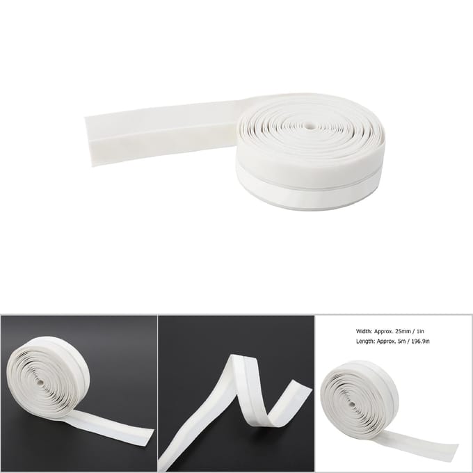 5M 25mm Zelfklevende Deur Raam Geluidsisolatie Stofwerende Afdichtingsstrip (Wit) wit