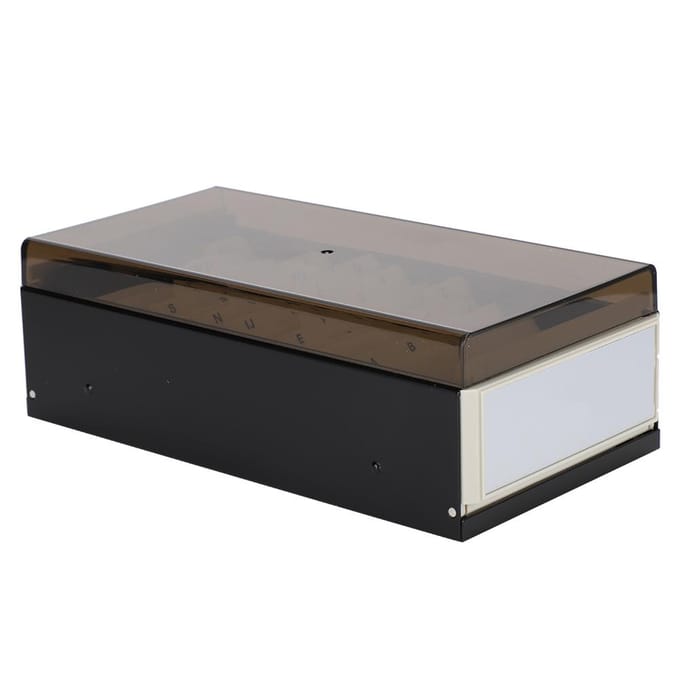 Grote capaciteit visitekaarthouder naamkaart opbergdoos organizer koffer voor kantoor black