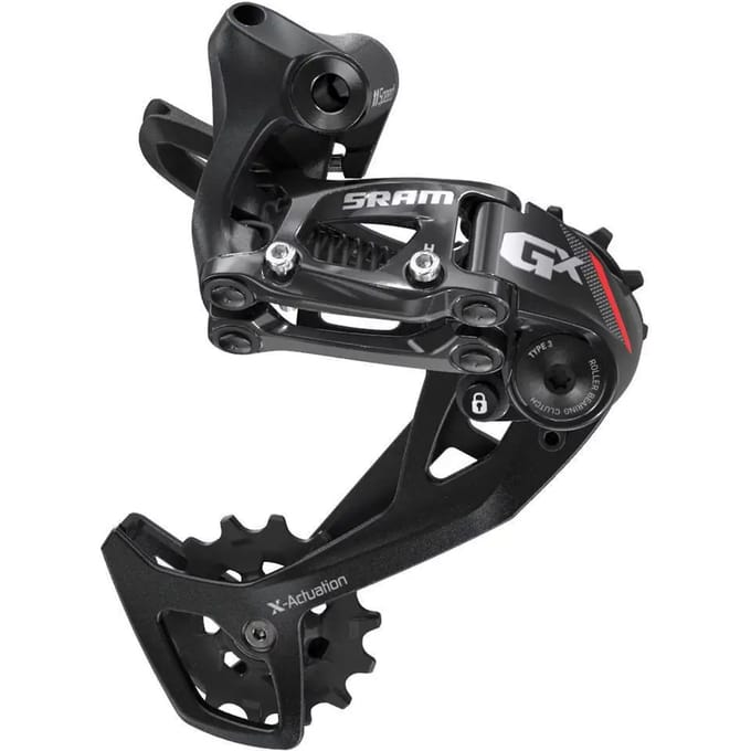 SRAM GX Achterderailleur 11-speed, zwart Uitvoering lange kooi
