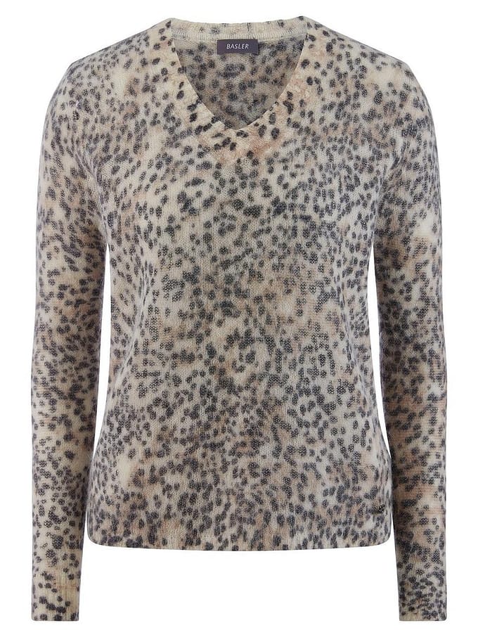 V-alpaca-trui Van BASLER beige