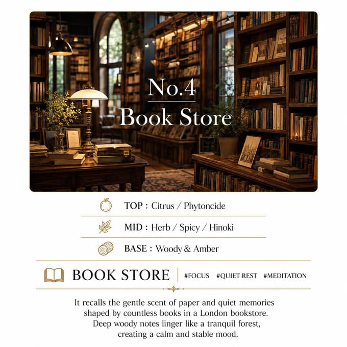 Hetras Diffuseur de Parfum pour Voiture Parfum Longue Durée Diffuseur à Bâtonnets 77ml × 2 No04 Book Store