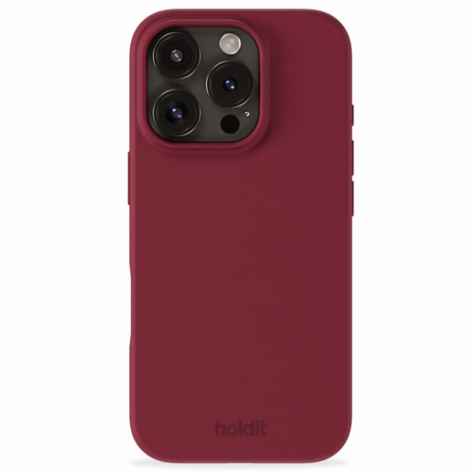 Holdit Silicone Case geschikt voor Apple iPhone 16 Pro - Red Velvet