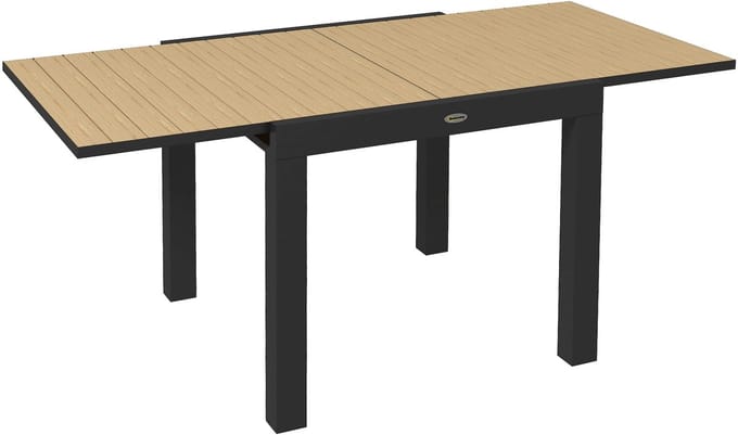 Outsunny Gartentisch Aluminium Gelb