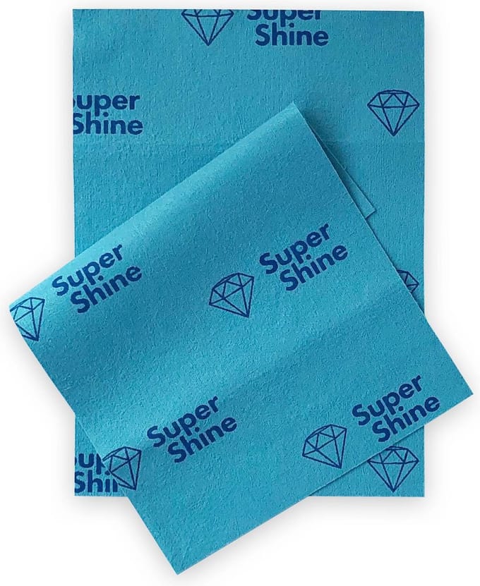 Super Shine - brillendoekjes - 2 stuks - 17,5x12cm - wasbaar - krasvrij