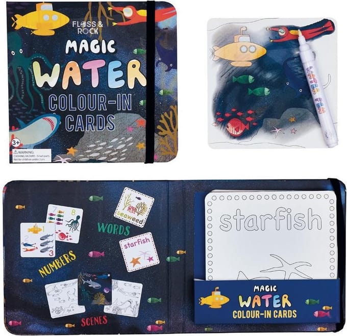 Floss & Rock Oceaan - water kleur kaarten - 19 x 18 cm - Multi