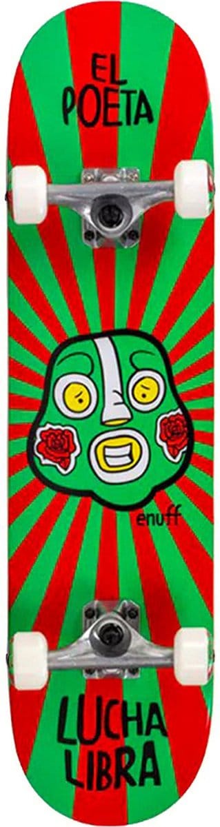 Enuff Lucha Libre El Poeta Complete Skateboard in Rood en Groen