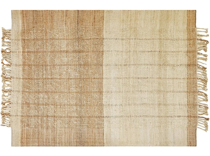 KARKIN - Modern vloerkleed - Lichtbeige - 160 x 230 cm - Jute