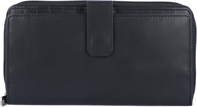 Esquire Nieuw Zijden Portemonnee Leder 19 cm - Dames - Horizontaal - schwarz