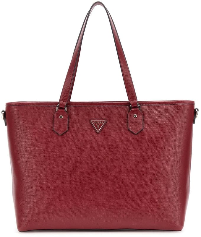 GUESS schoudertas met laptopvak Norom Travel Tote Rust Red donkerrood