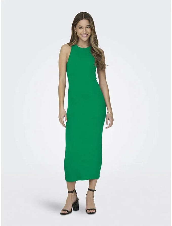Only Betty Mouwloze Midi-jurk Groen M Vrouw