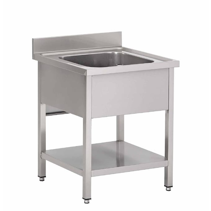 Gastro M RVS Spoeltafel Met Onderblad En Achteropstand GN199 - Horeca & Professioneel - Horeca & Professioneel