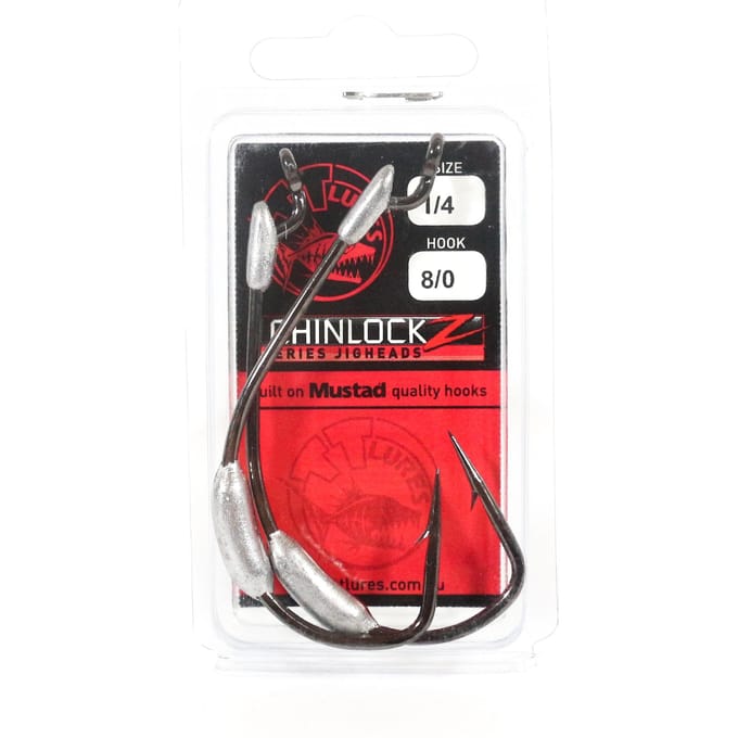 Tackle Tactics TT ChinlockZ verzwaarde wormhaak 1/4 oz 8/0 2/pack (0961) black