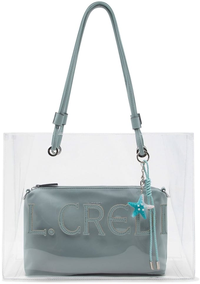 L.CREDI schoudertas Reja Shoulder Bag Mint Blue transparant