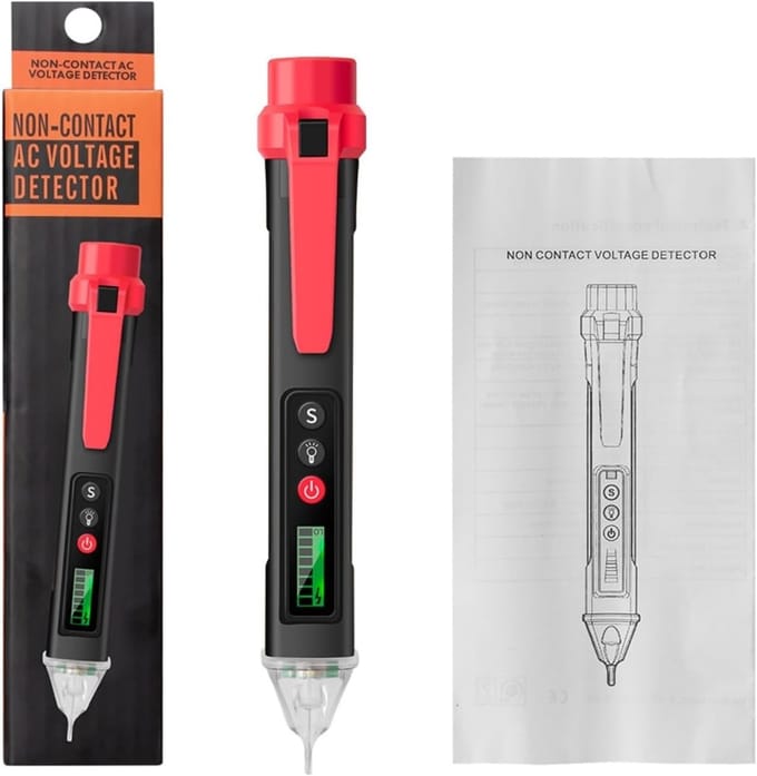 Digitale Testerpen - Spanning Sensor - Elektra Controleren - LCD Display - 20 cm - Zwart