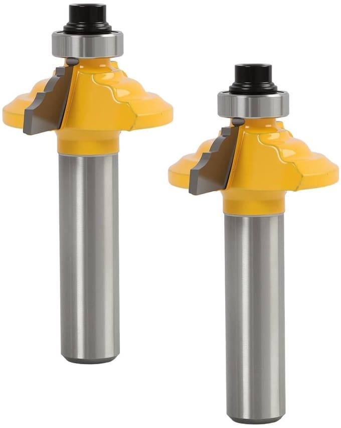 Randfrees Set - Houtfrees Bovenfrees - Decoratieve Randen Maken - YG8 Legering Snijkop - Schacht 8 mm - Zilver